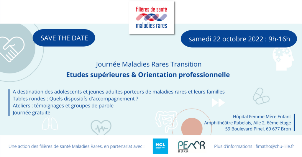 SAVE THE DATE : Journée transition maladies rares à Lyon 22 octobre 2022