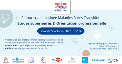 Retour sur la matinée transition maladies rares inter-filières du 22 octobre 2022 à Lyon